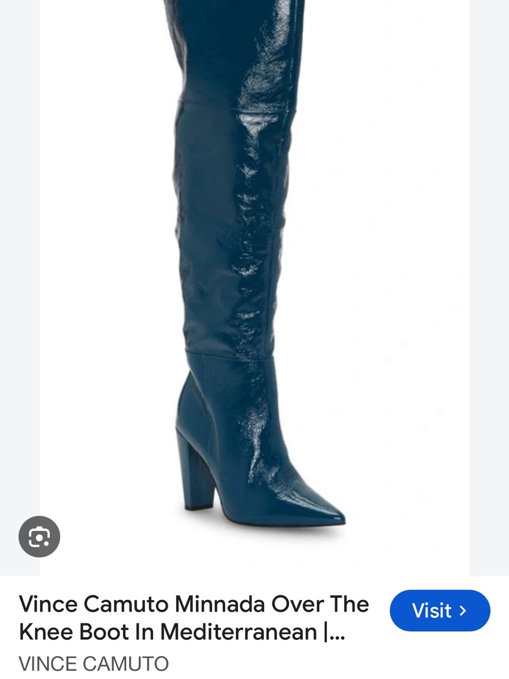 Vince Camuto Minnada Over-the-Knee Boot in Mediterranean Blue Wide Calf- NWT